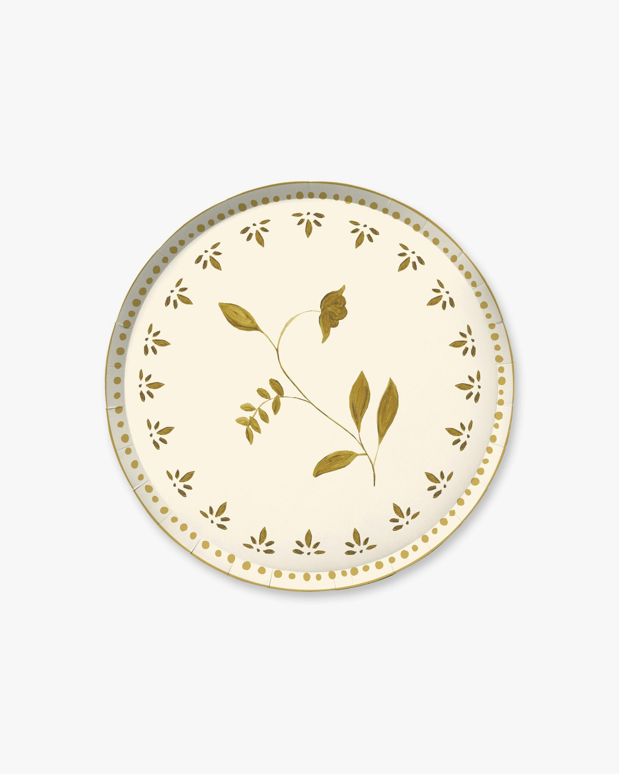 Gilded Appetizer Plate Set - Gold Leaf