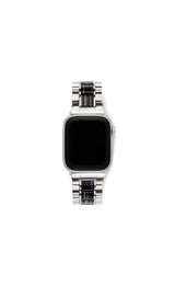 Apple Watch Band Silver in Black Pearl