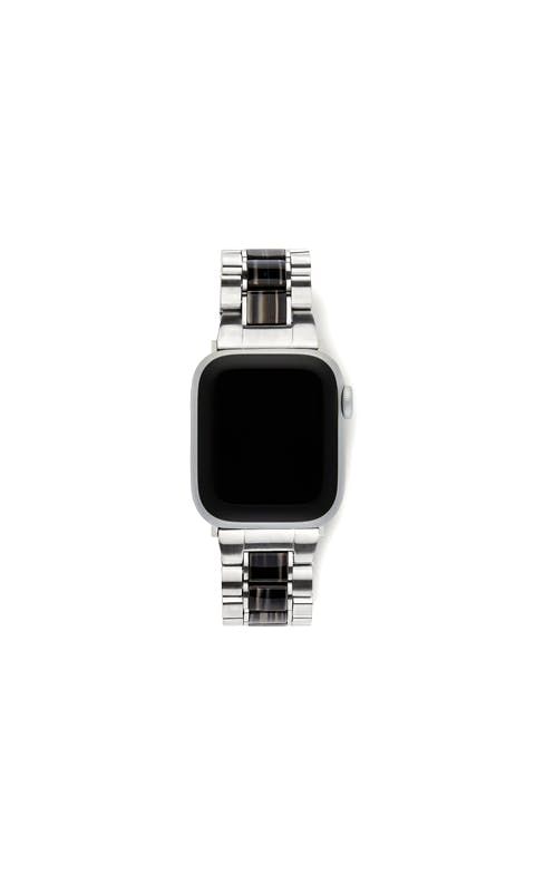 Apple Watch Band Silver in Black Pearl