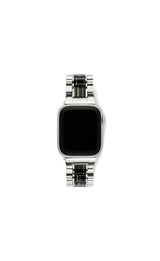 Apple Watch Band Silver in Black Pearl