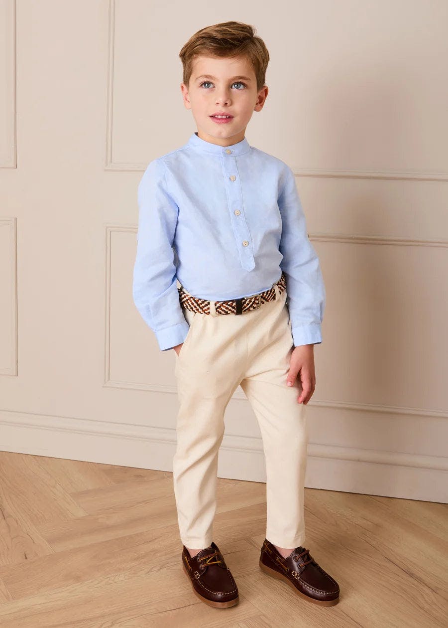 Elasticated Waist Trousers in Cream (18mths-5yrs)