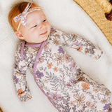 Newborn Knotted Gown - Flora