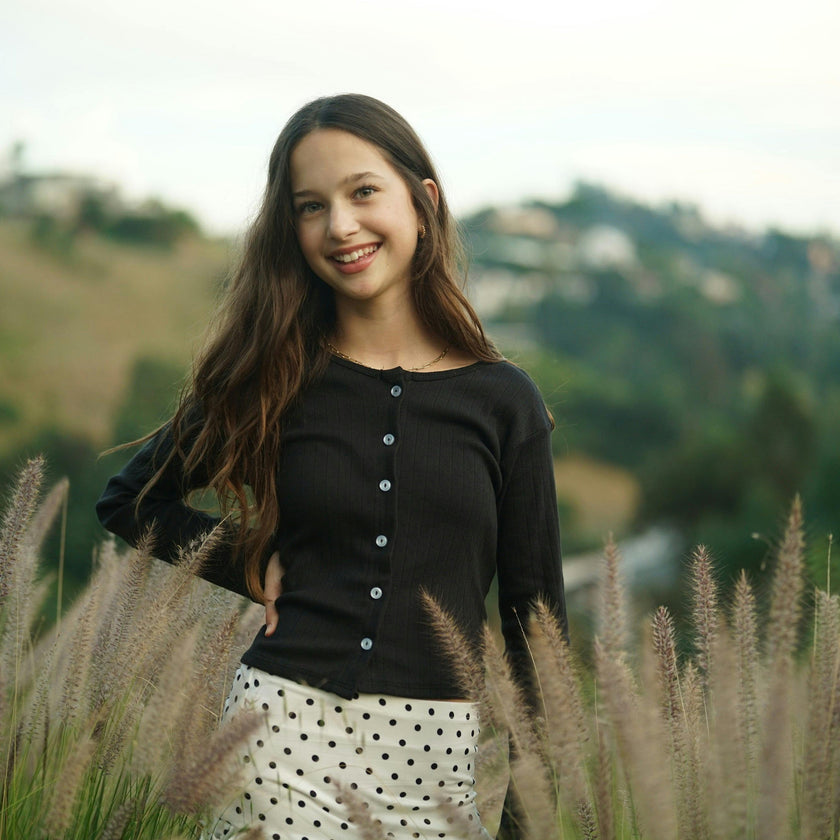 Girls Pointelle Cardigan