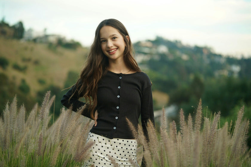 Girls Pointelle Cardigan