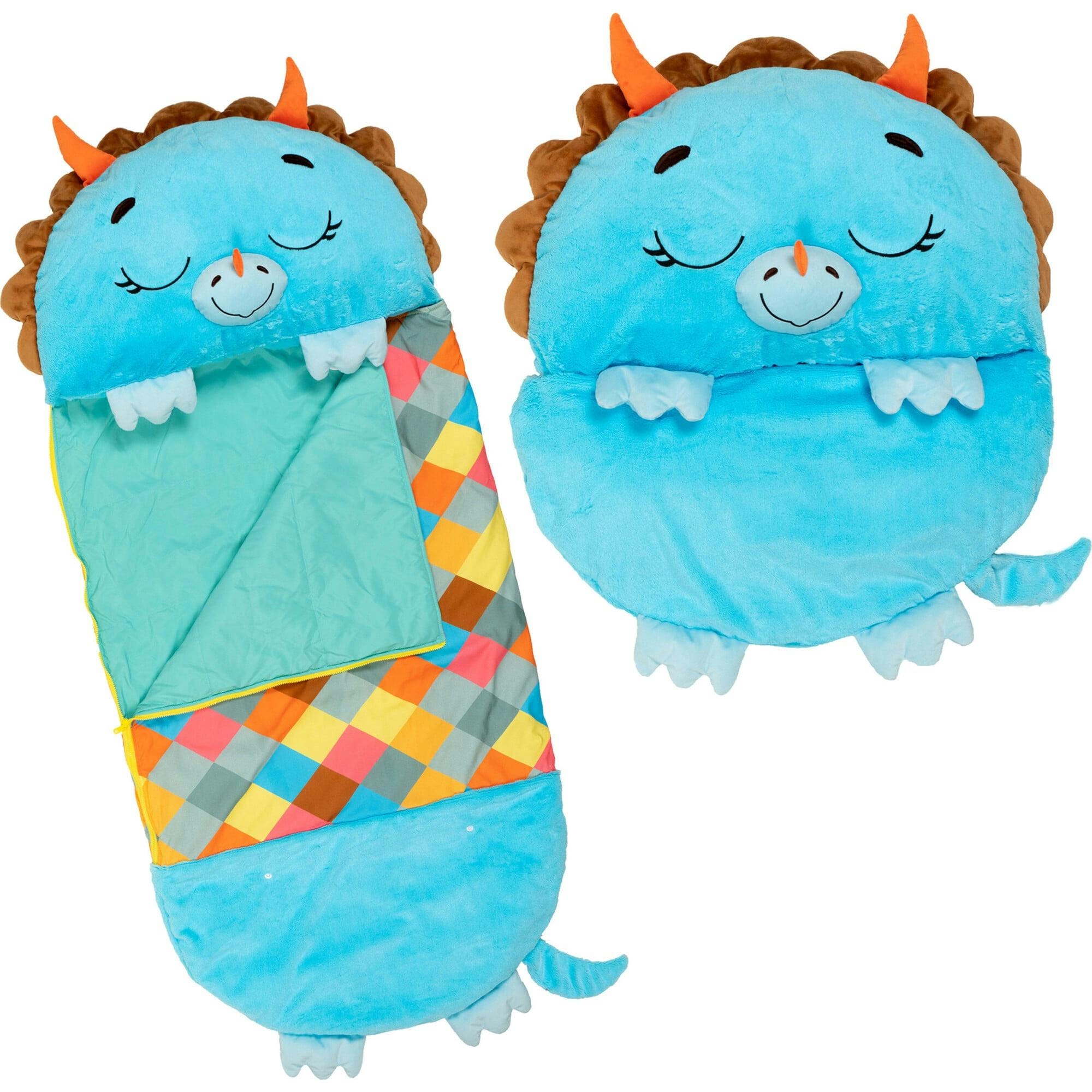 Happy Nappers: Pillow & Sleepy Sack: Medium - Triceratops Timmy