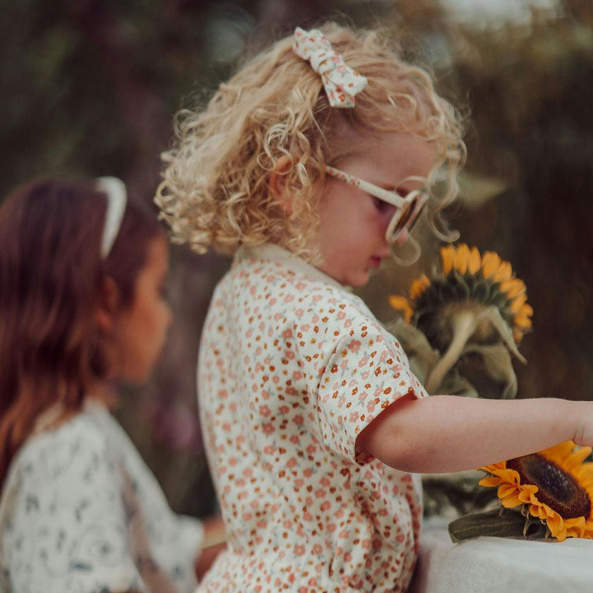 Single Bow Hair Clip | Organic | Sunset Meadow