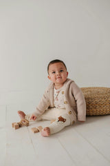 Boys Patch Ribbed Leggings in Hedgehog