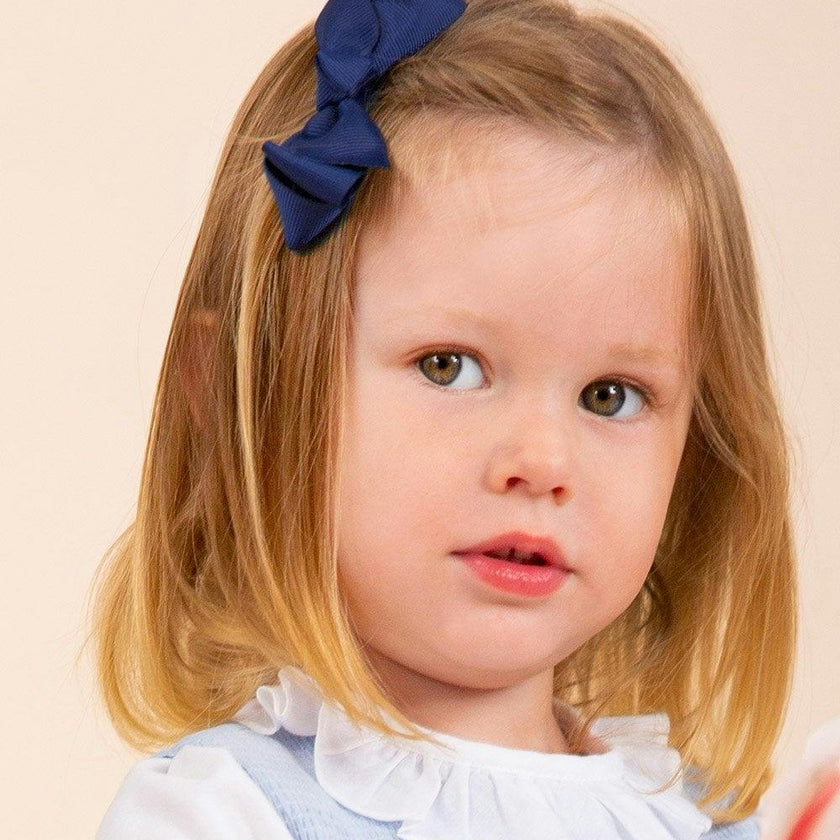 Large Bow Hair Clip in Navy