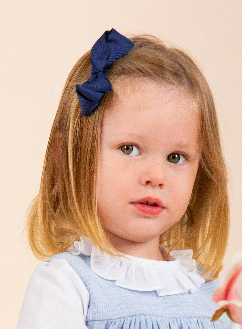 Large Bow Hair Clip in Navy