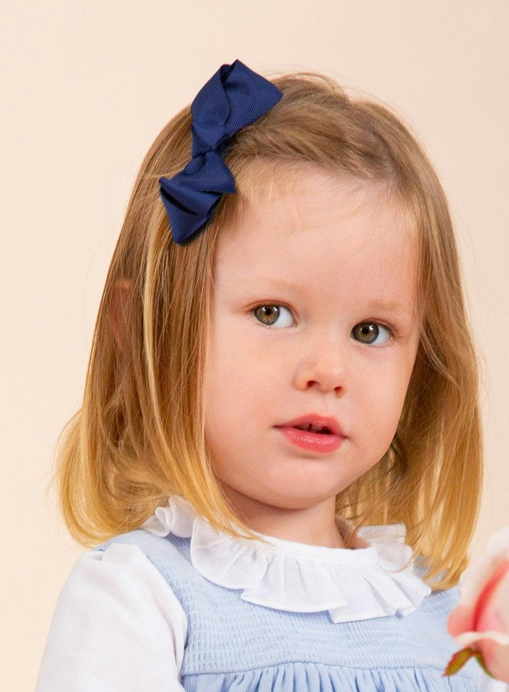 Large Bow Hair Clip in Navy