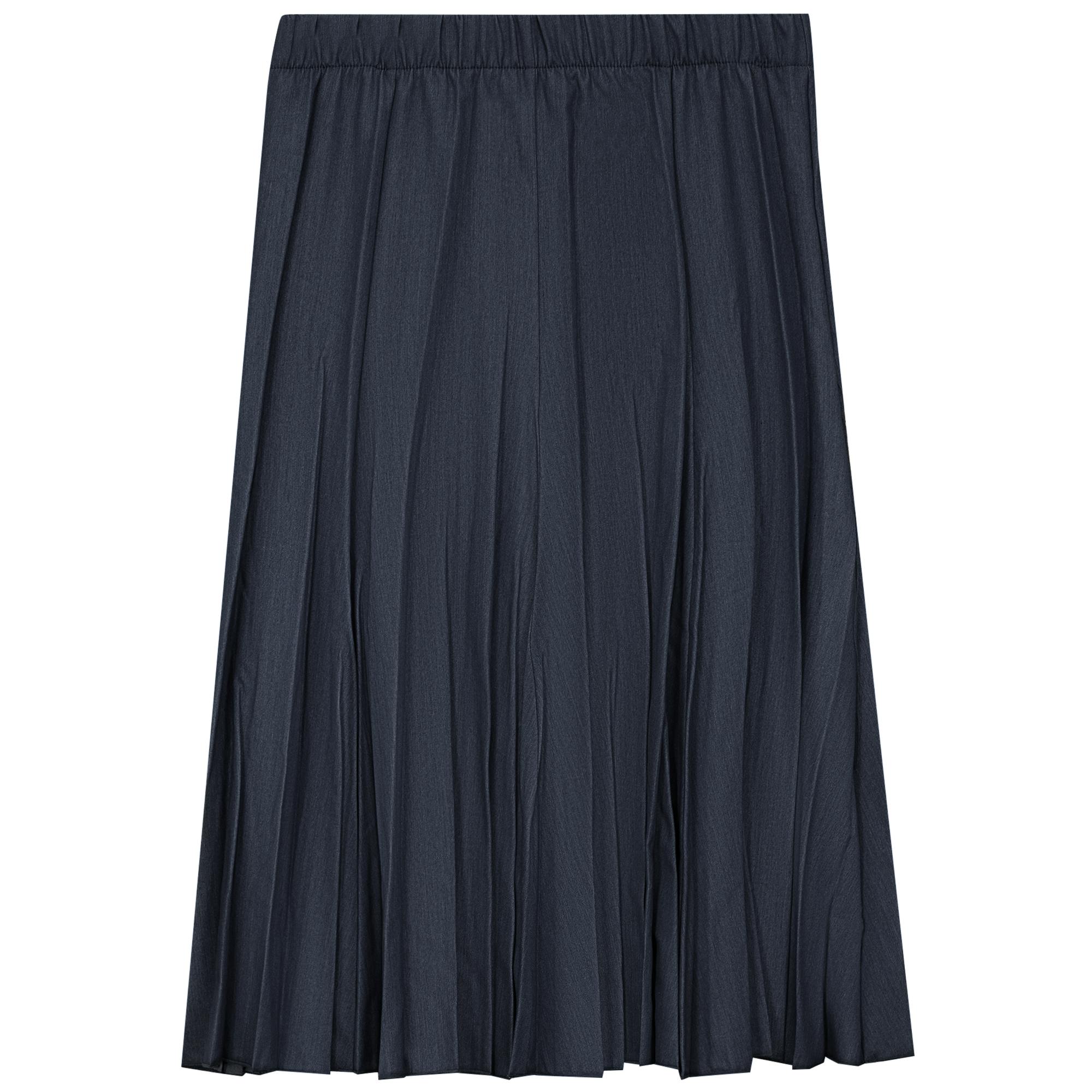 Short Denim Burst Pleated Skirt