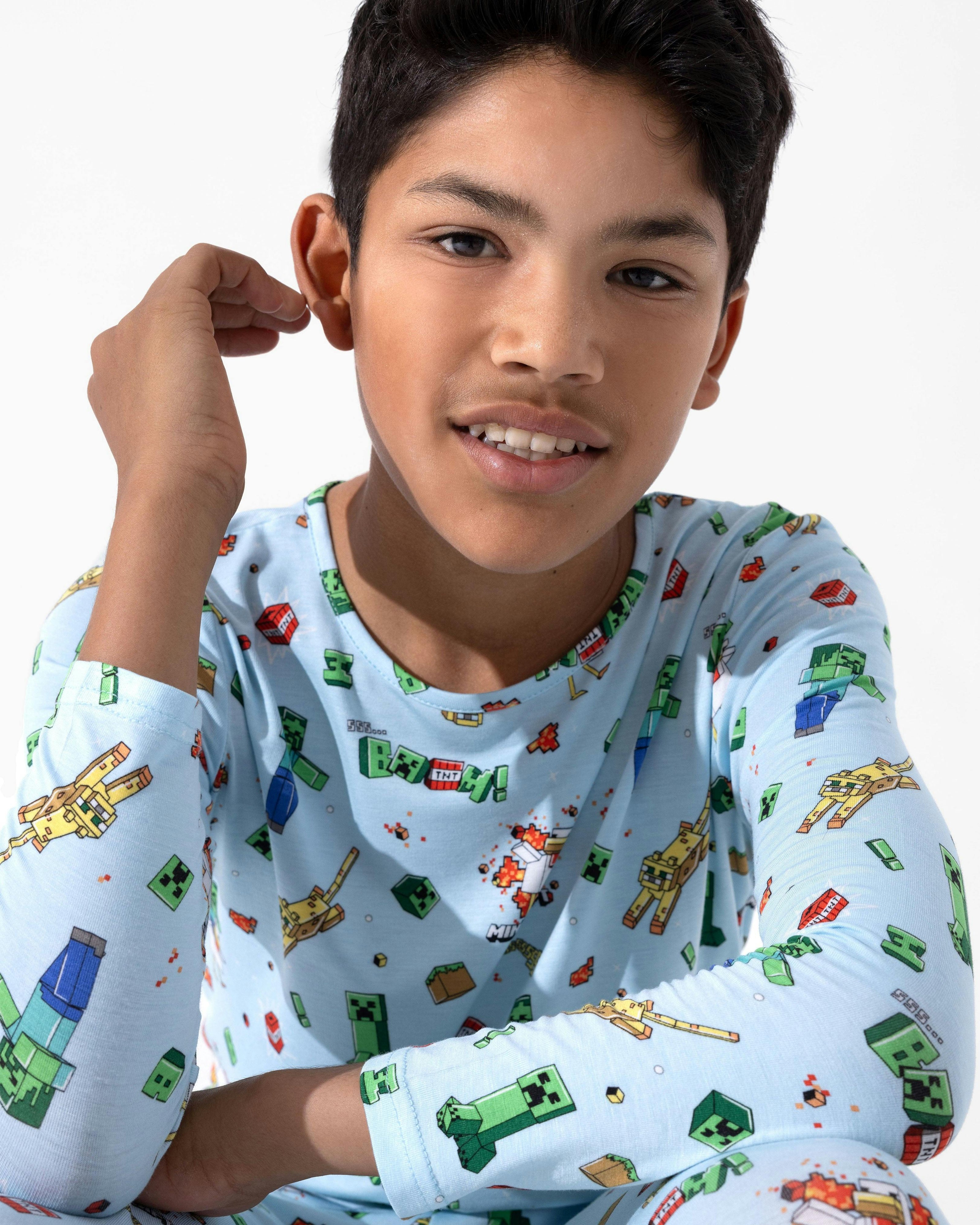 Minecraft: Chicken Jockey Bamboo Kids Pajamas