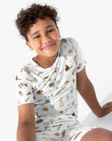Bunny Garden Bamboo Kids Pajama Short Set