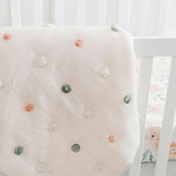 Parker Cotton Muslin Pom Pom Baby Quilt