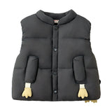 Dark Gray Cartoon Hands Vest