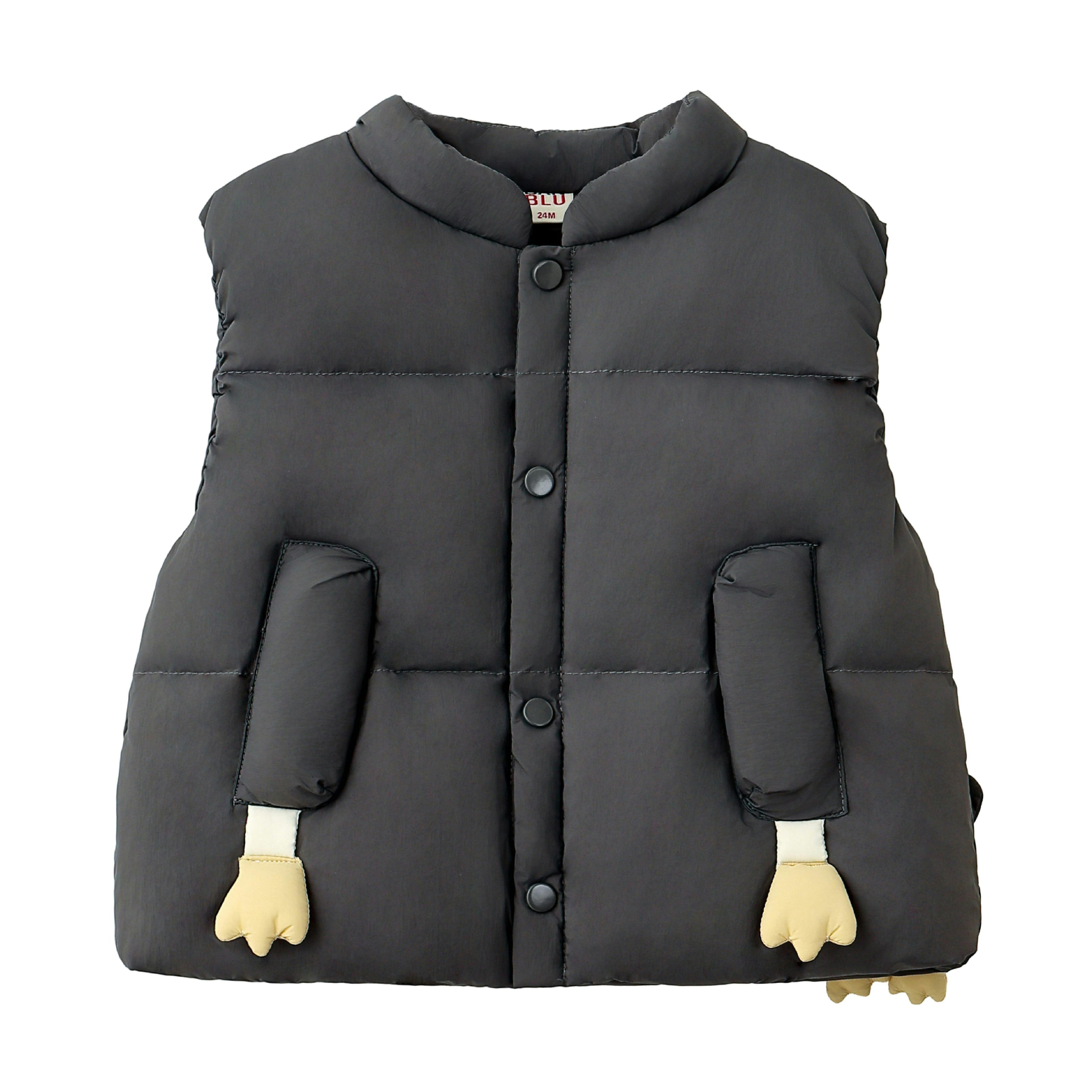Dark Gray Cartoon Hands Vest