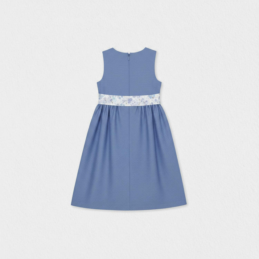 Etoile Girl Dress Sleeveless, Denim Fluid