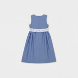 Etoile Girl Dress Sleeveless, Denim Fluid