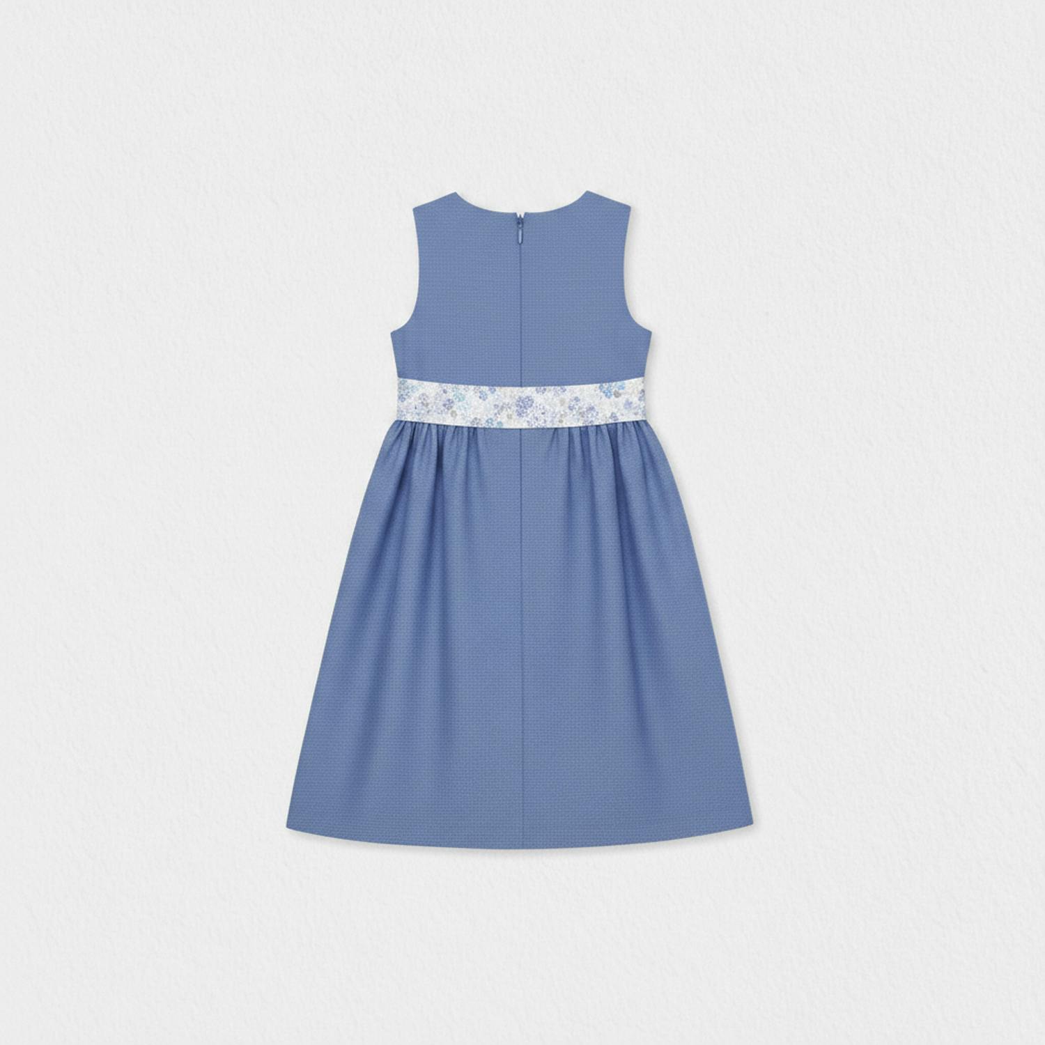 Etoile Girl Dress Sleeveless, Denim Fluid