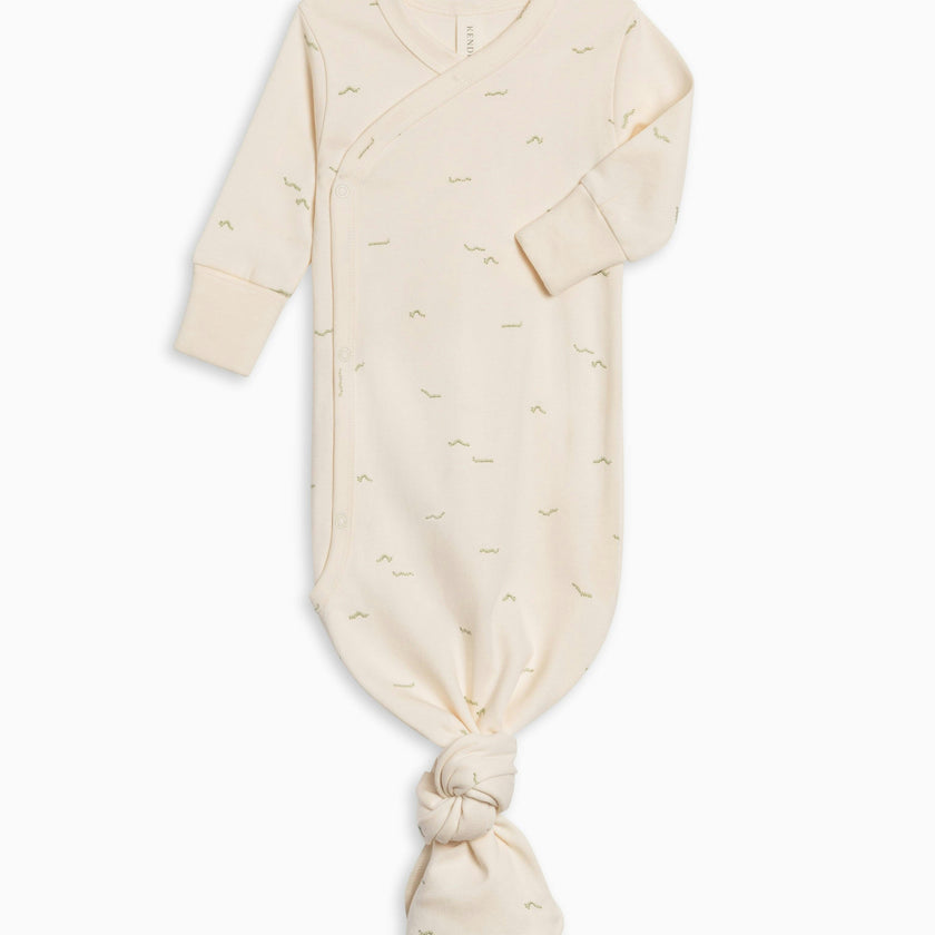 Indy Kimono Gown - Caterpillar / Mint