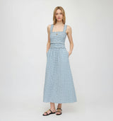 The Azalea Maxi Nap Dress - Lagoon Gingham
