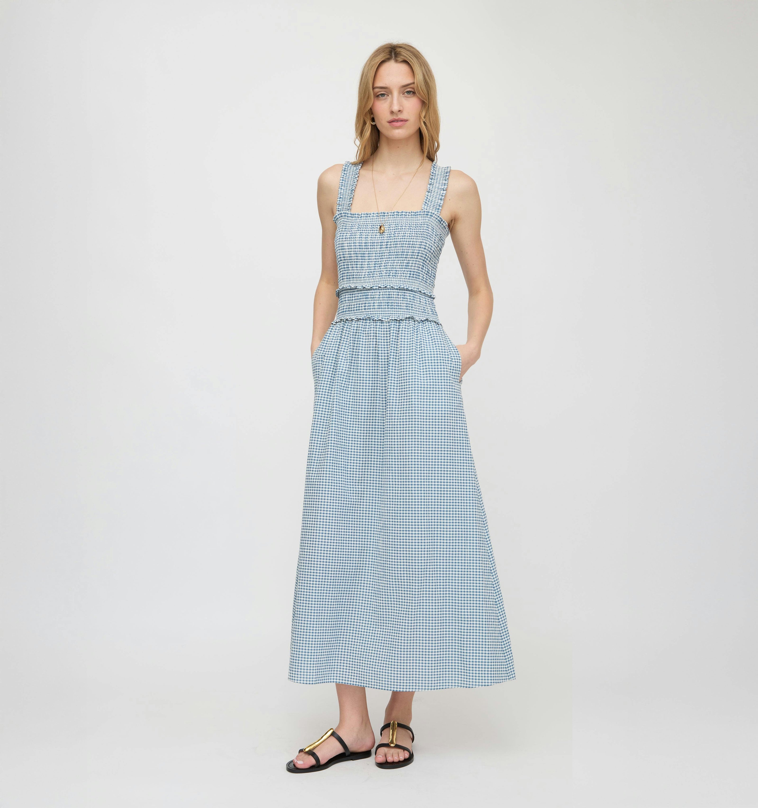 azalea maxi dress The Azalea Maxi Nap Dress | Lagoon Gingham / L