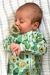 Soft & Stretchy Zipper Footie - St. Patrick's Day