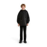 Dark Gray Half-Zip Hooded Sweatshirt