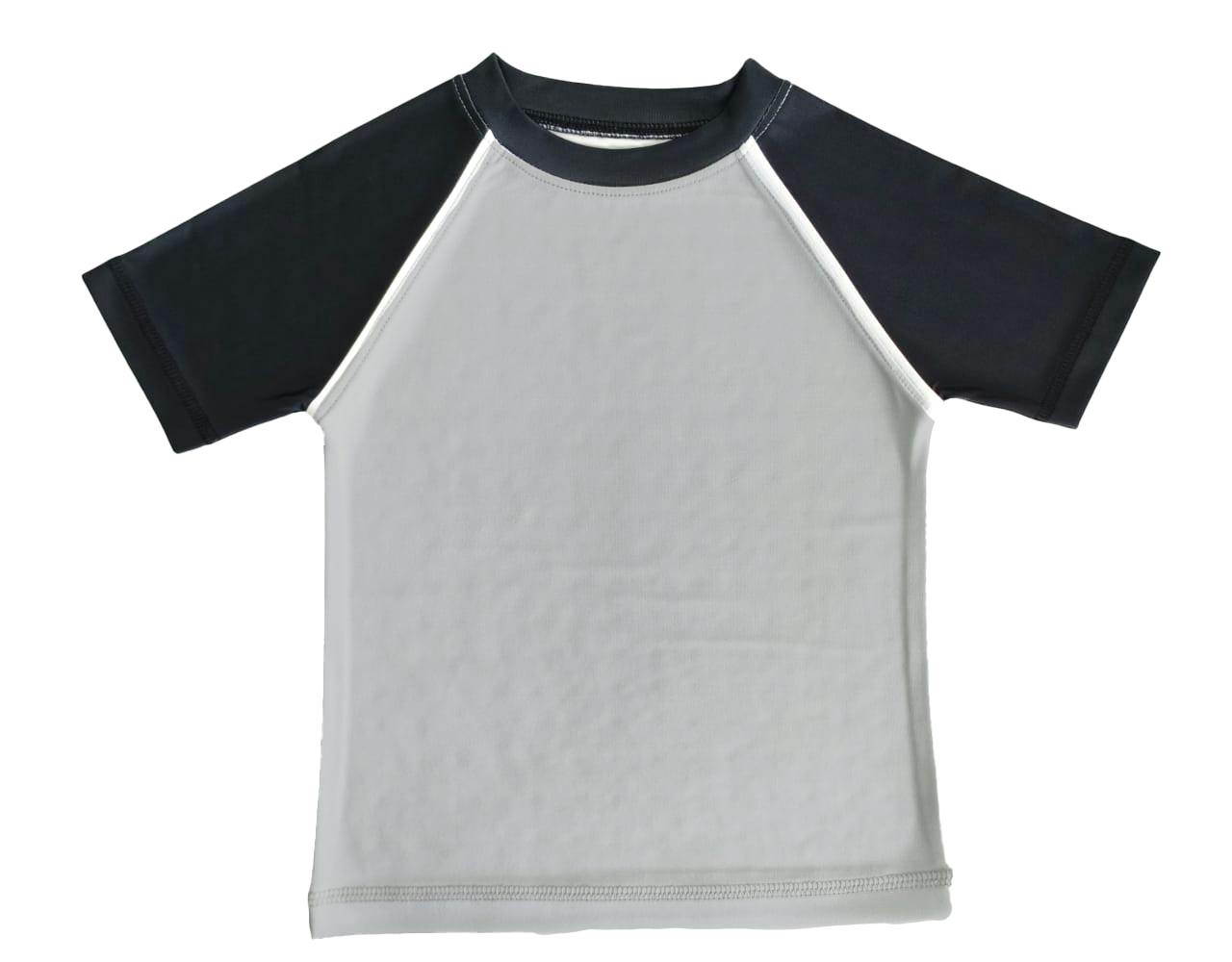 Kids Swim Rash Guard - Black and Grey