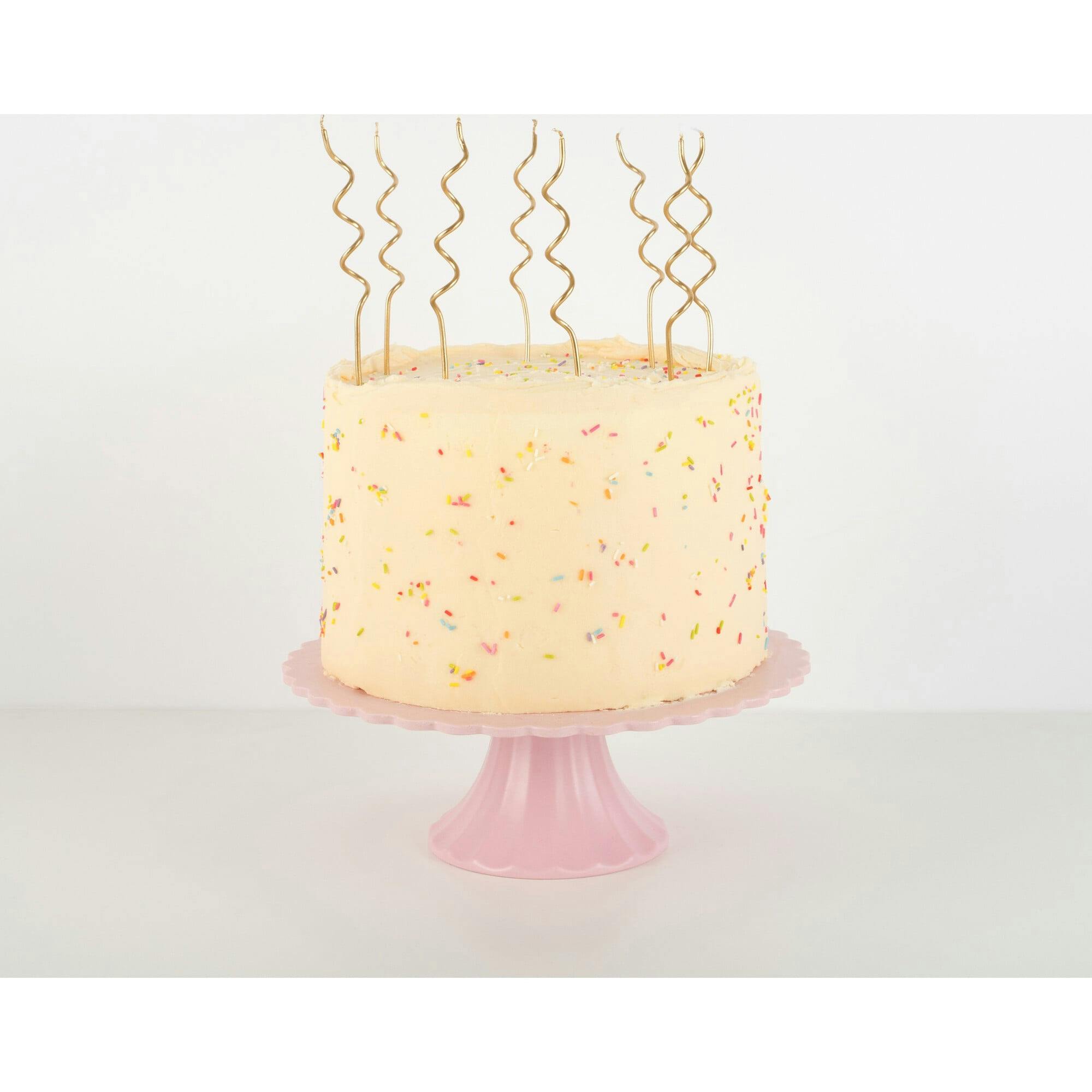 Gold Swirly Candles