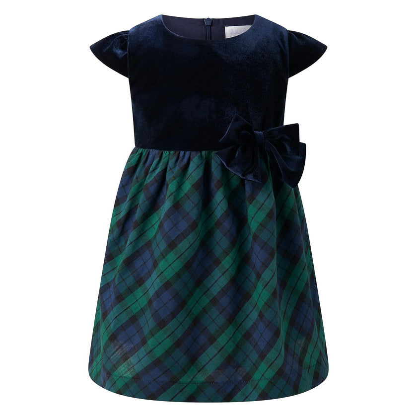 Baby Velvet Blackwatch Check Party Dress