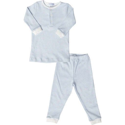 Blue Gingham Baby Pajamas