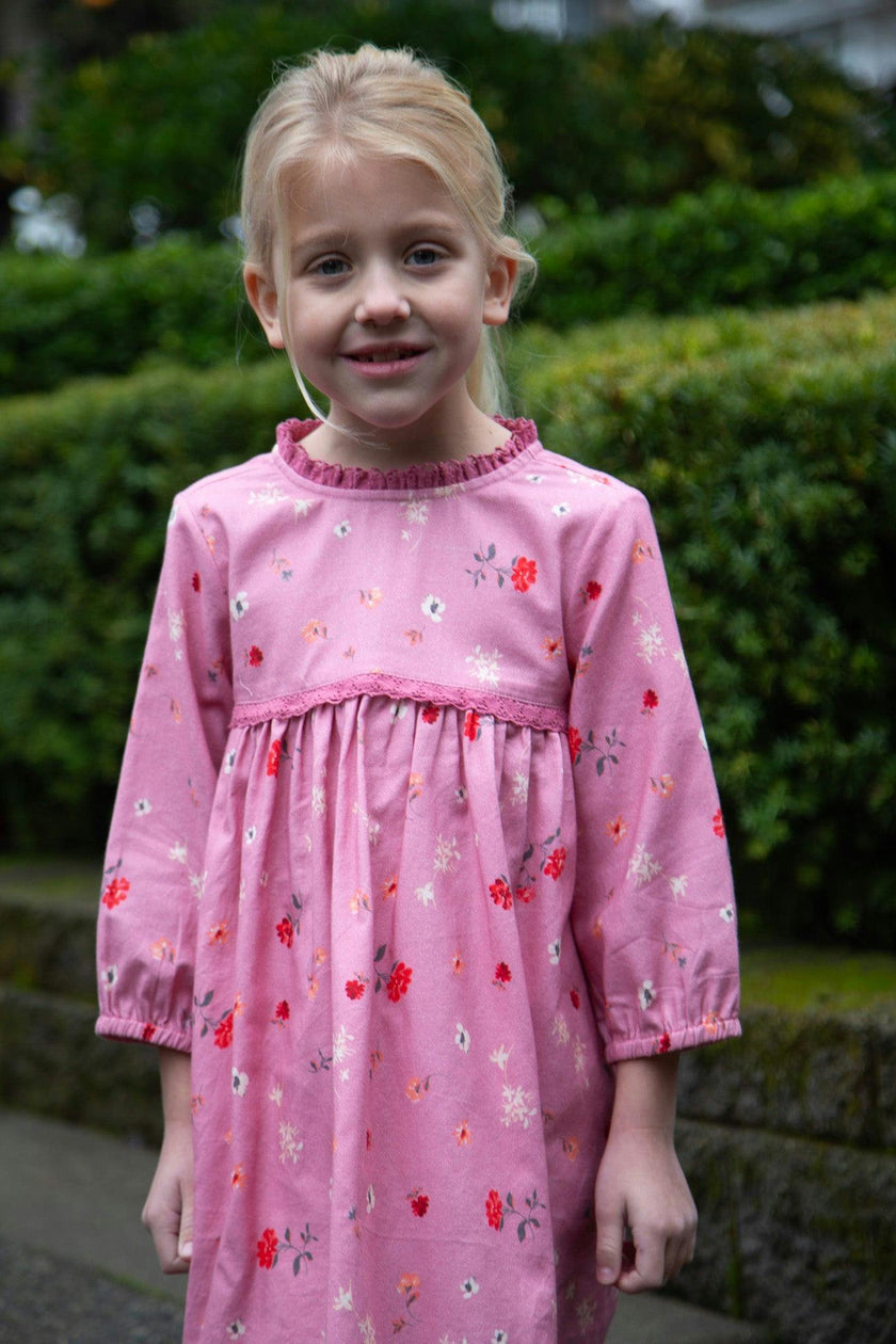 Priya Dress with Lace Trim | Sunday Pink
