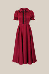 Sophia Dress in Garnet