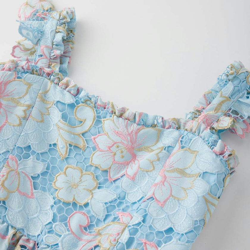 Lilia Embroidered Mini Dress