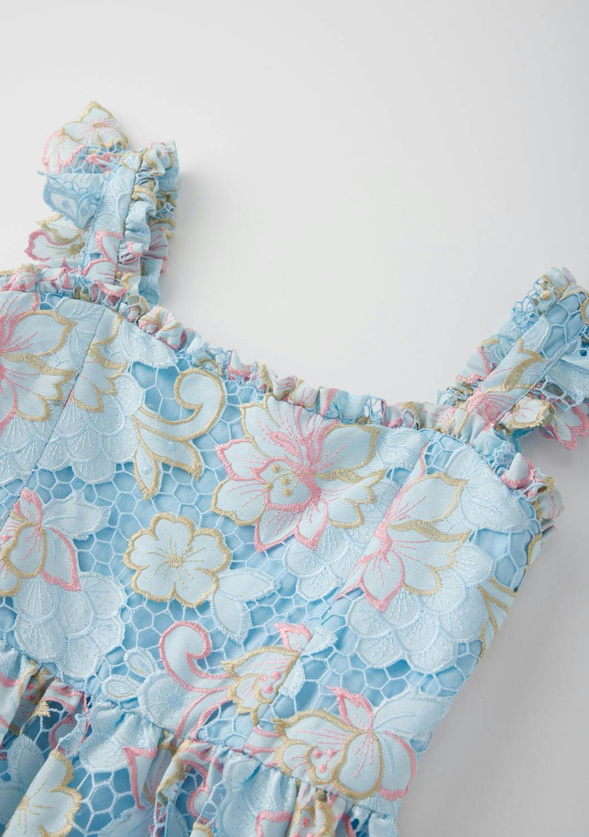 Lilia Embroidered Mini Dress