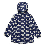 Navy Peak to Peak Recyclced Waterproof Raincoat