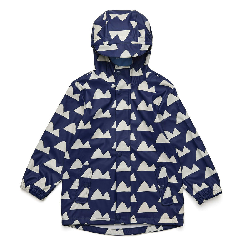 Navy Peak to Peak Recyclced Waterproof Raincoat