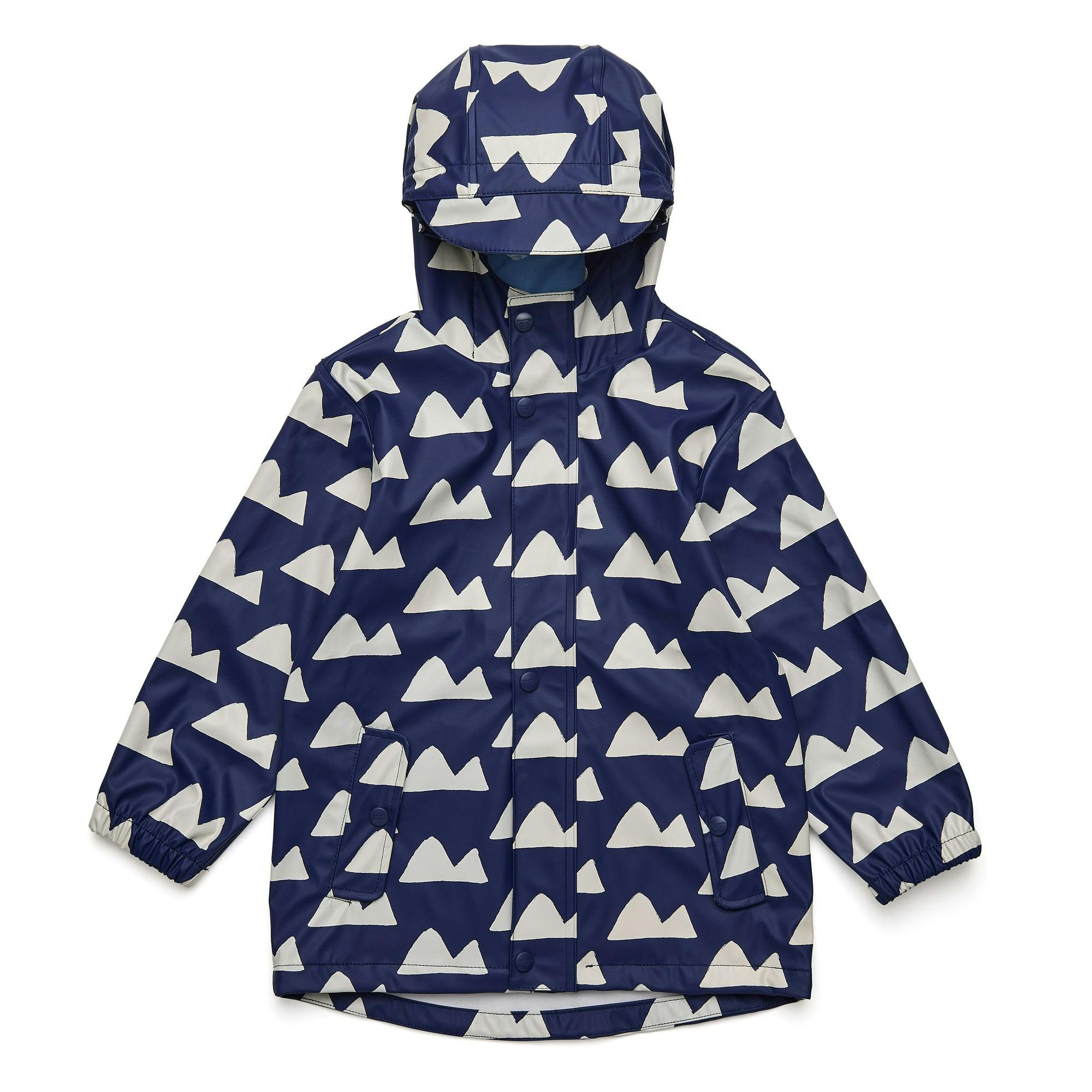 Navy Peak to Peak Recyclced Waterproof Raincoat