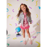Shimmering Metallic Feather Dress Hot Pink