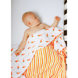Organic Muslin Four-Layer Reversible Snug Blanket