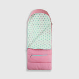 Sleep-N-Pack: Packable Sleeping Bag, Little Kid 3-6 yrs - Cosmos Pink/Glow-In-The-Dark Hearts