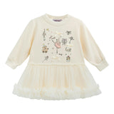 Beige Ballet Ruffle Bow Dress