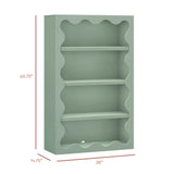 Lido Wave Bookcase in Light Sage