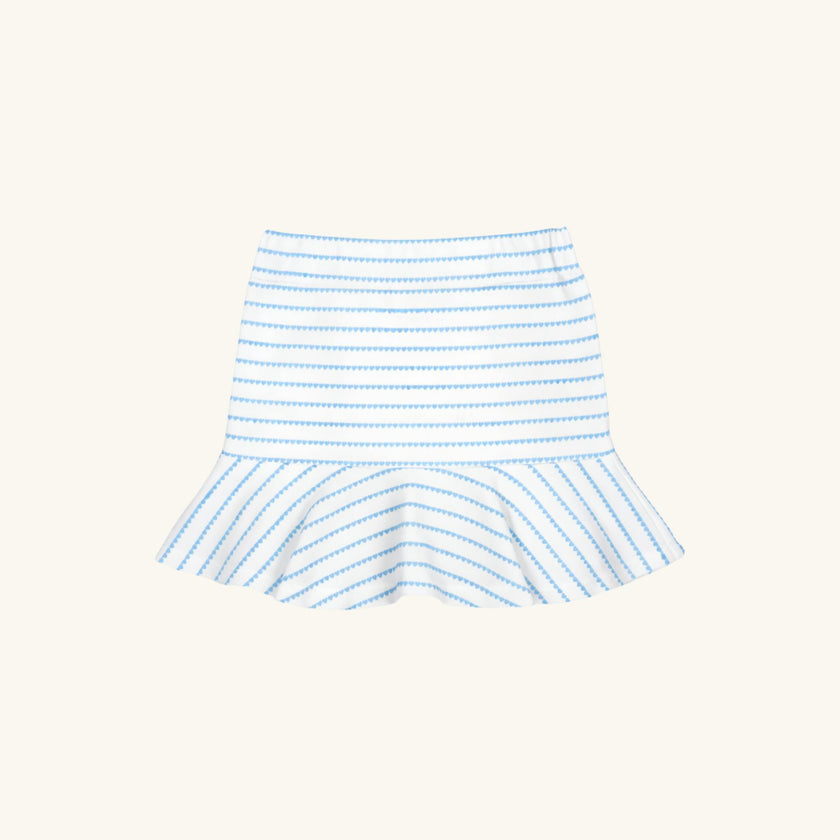Tennis Skirt in Blue Heart Stripe