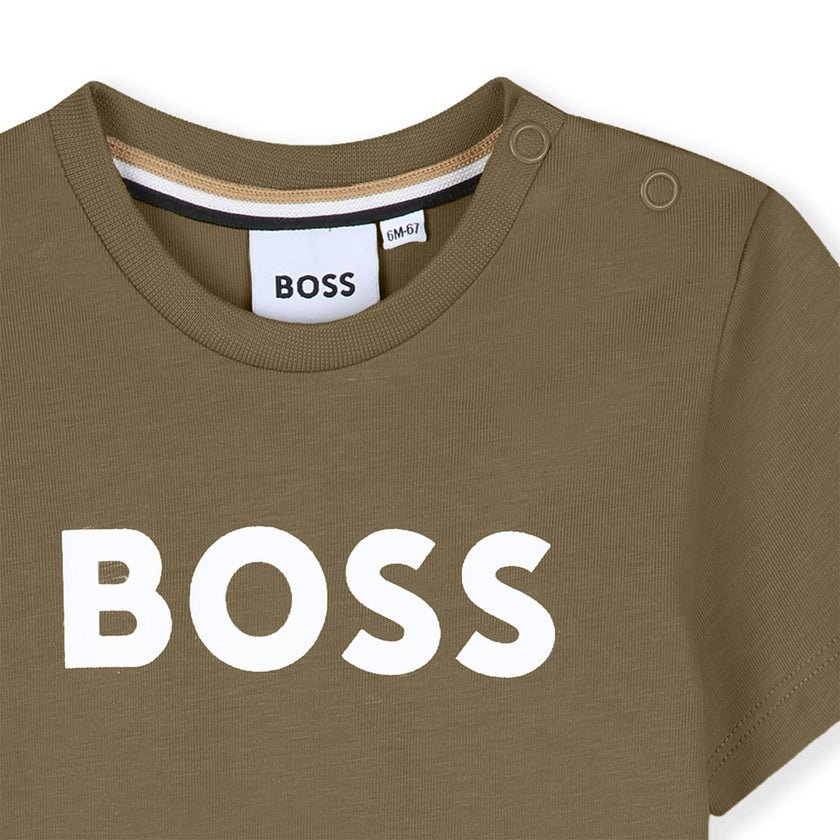 Dark Stone BOSS Logo T-Shirt