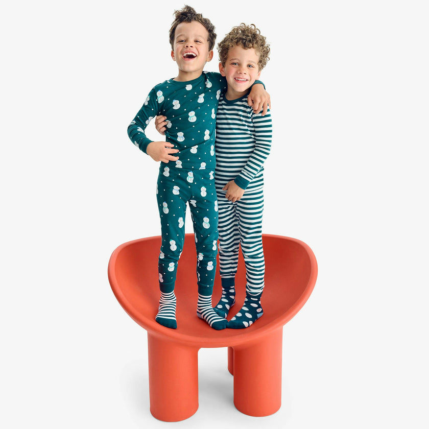 Kids organic PJ top in frosty friends