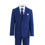 Royal Blue Four-Piece Tailored Suit Set