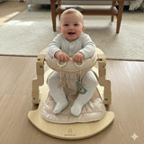 Oakling Foldable Wooden Baby Activity Seat | Plush Sit-Up Play Seat for 10 to 18 Months