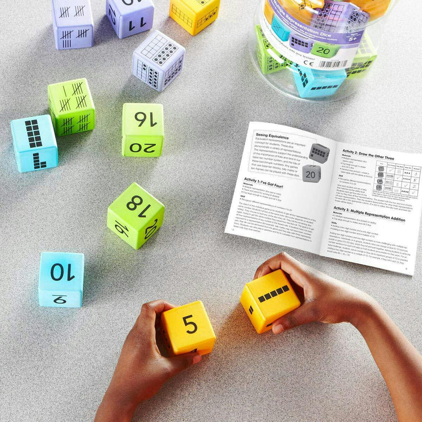 Colorful Foam Number Representation Dice